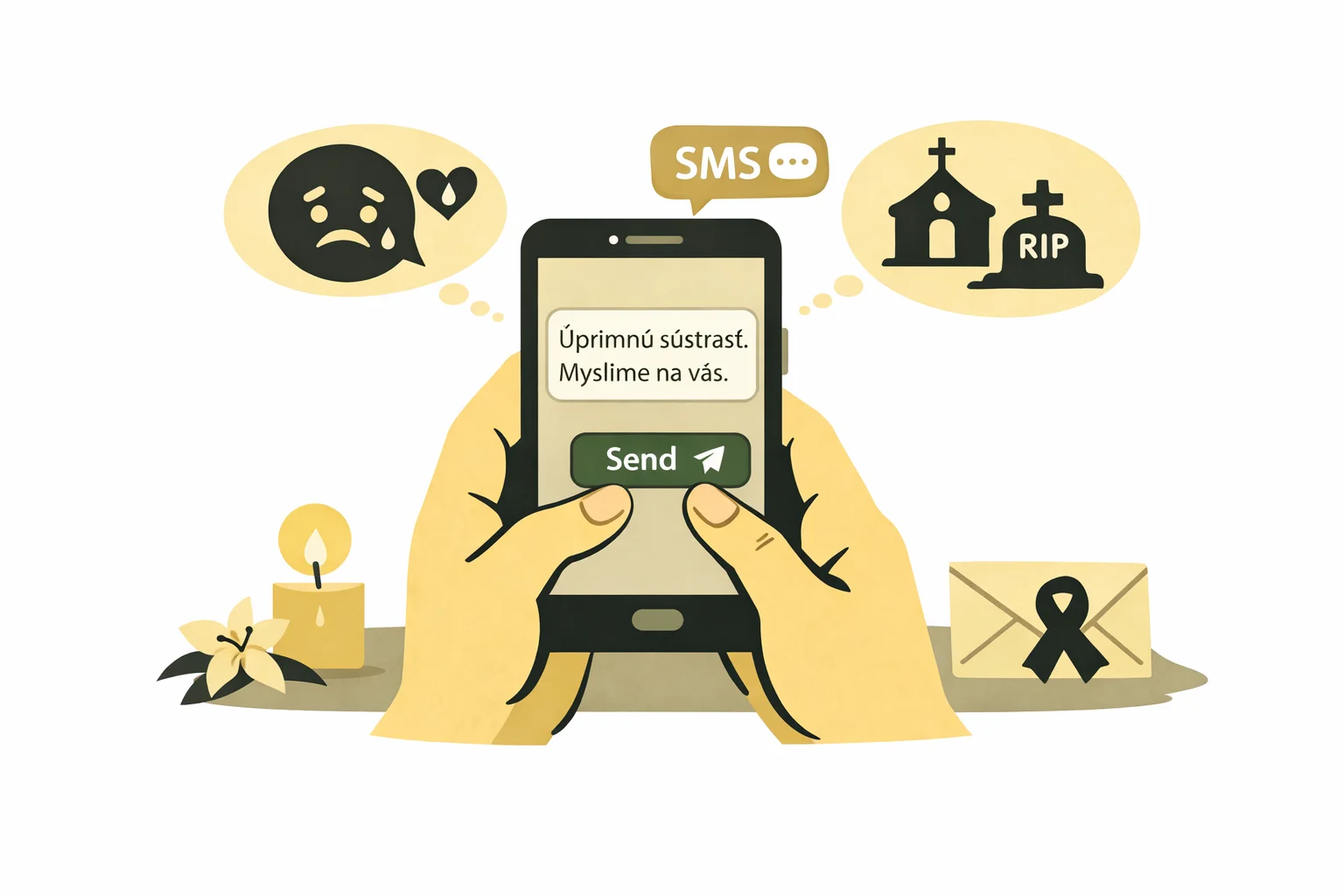 Čo napísať do SMS pri úmrtí blízkeho
