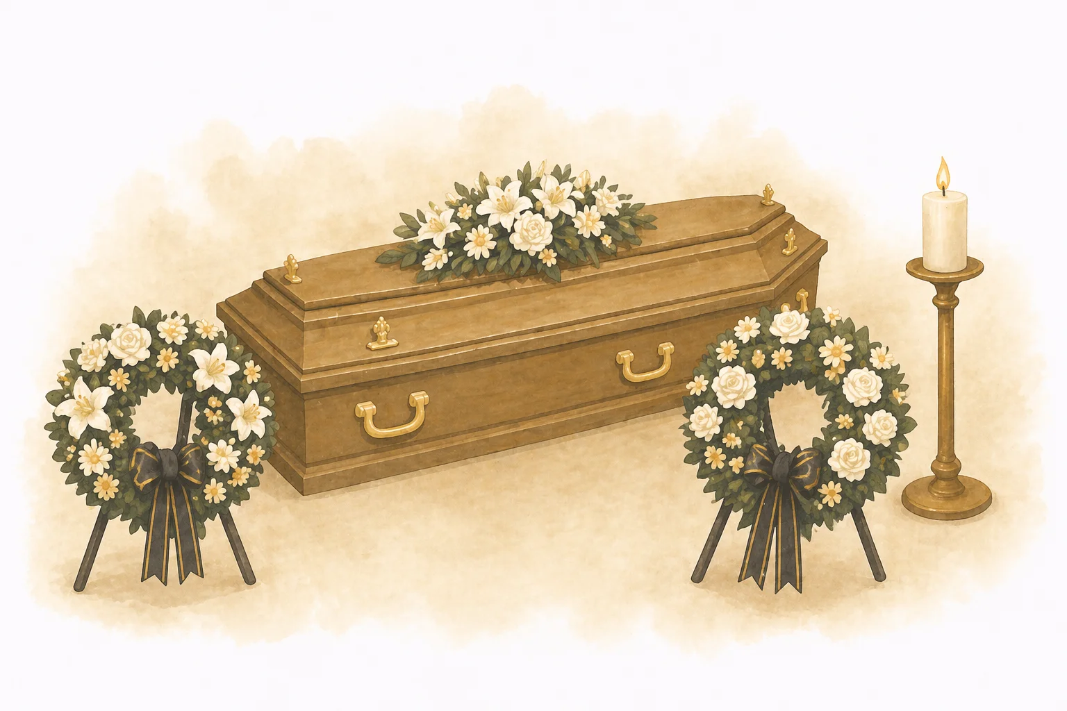 Kvetinová výzdoba na pohreb: čo zabezpečuje rodina