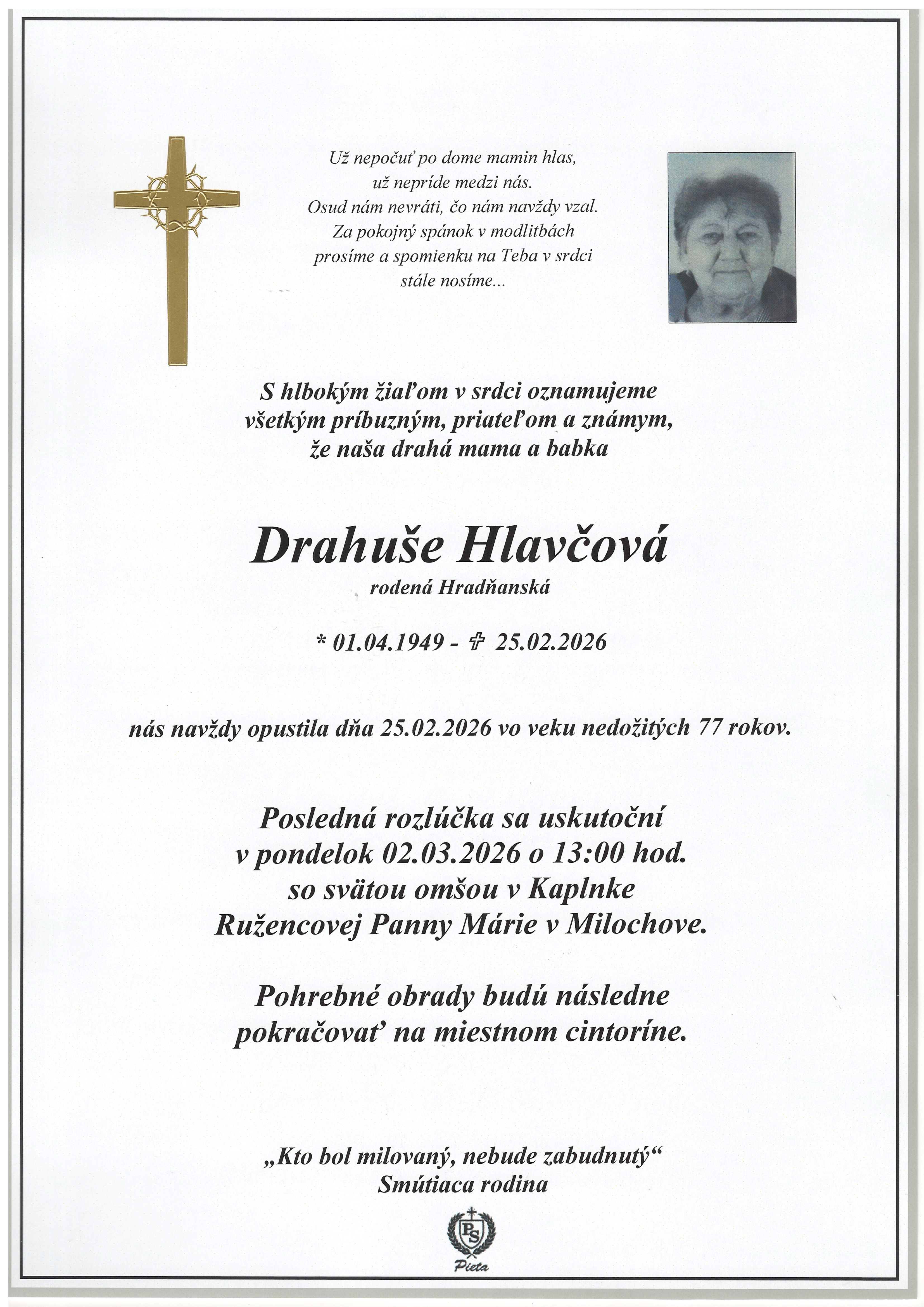 Drahuše Hlavčová