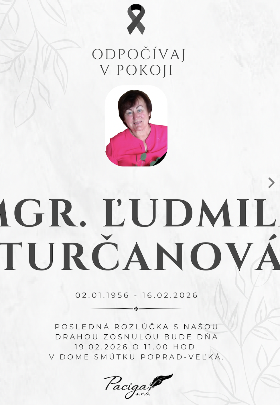 Mgr. Ľudmila Turčanová